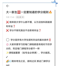 大学新生多少学分