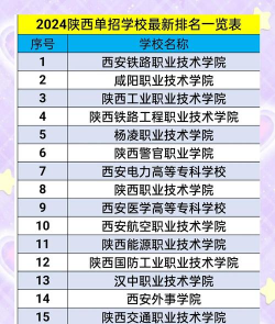 陕西武术单招学校排名榜